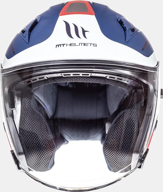 Helm MT Jet Avenue sv Crosroad blauw/rood M