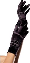 Leg Avenue Kostuum Handschoenen Wrist Length Satin Zwart