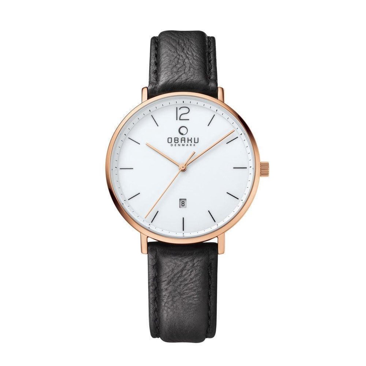 Obaku V181GD VWRB horloge heren - zwart - edelstaal PVD ros�