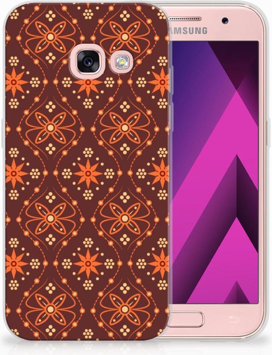 Samsung Galaxy A3 2017 TPU bumper Batik Brown