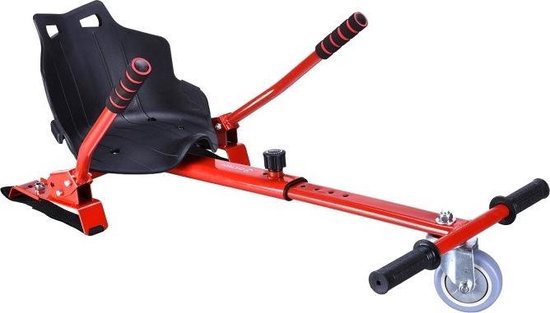 Hoverkart - hoverseat voor hoverboard - uitschuifbaar Rood Zwart