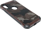 Camouflage hoesje bruin Geschikt Voor iPhone XS / X
