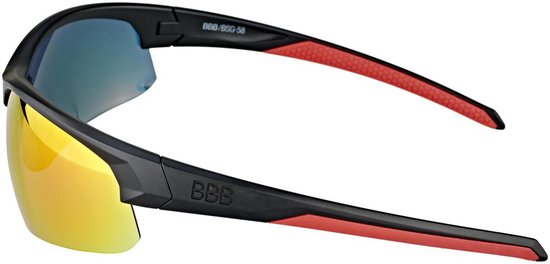 BBB Cycling Impress Fietsbril - Zonnebril met 3 lenzen BSG-58 - Rood/zwart  | bol.com