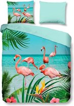 Pure Flamingo - Dekbedovertrek - Tweepersoons - 200x200/220 cm  cm - Multi kleur