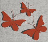 Cortenstaal vlinderset - set van 3