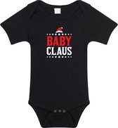 Kerst rompertje Baby Claus zwart jongens en meisjes - Kerstkleding baby 68 (4-6 maanden)