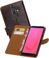 Zakelijke Bookstyle Hoesje voor Samsung Galaxy J8 Mocca