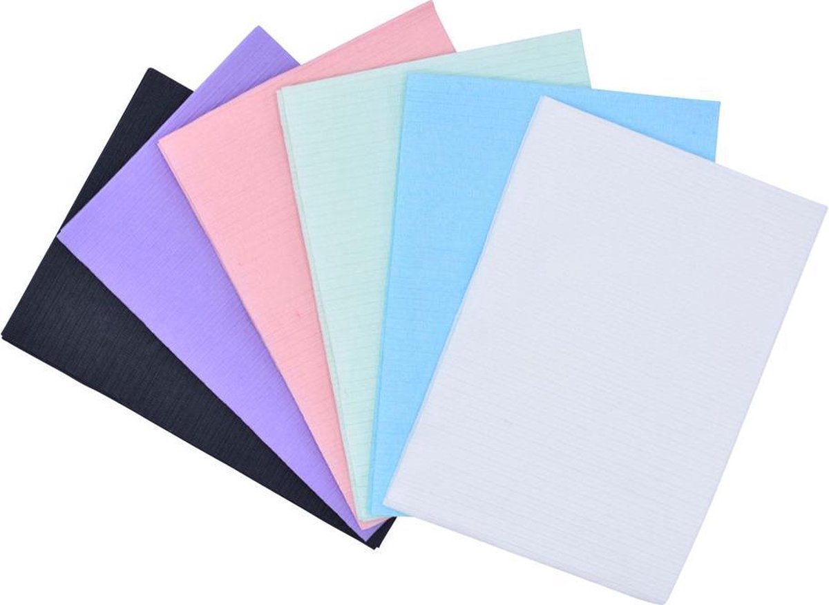 Goedkoopste Dental Towels/Patiënten servetten 500 stuks 2 laags zwart