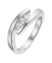 The Jewelry Collection Ring Zirkonia - Zilver