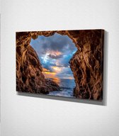 Ocean View Canvas - 120 x 80 cm - Landschap - Schilderij - Canvas - Slaapkamer - Wanddecoratie  - Slaapkamer - Foto op canvas