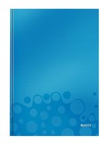 Leitz WOW A4 Notitieboek met Harde Kaft - 80 Vel - Gelijnd - FSC Gecertificeerd - Blauw