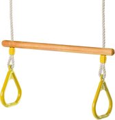 Déko-play ring trapeze met kunststof ringen geel