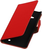 Rood Effen Booktype Microsoft Lumia 550 Wallet Cover Cover