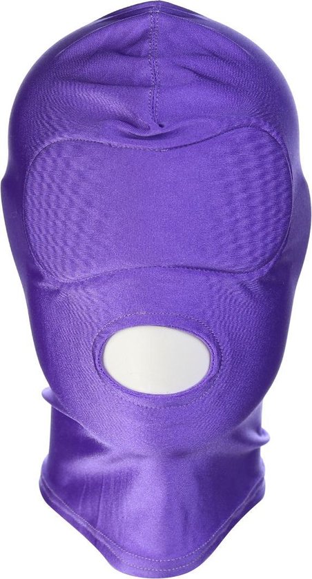 Banoch - Mask/1 hole Purple - Spandex Masker - BDSM - Paars