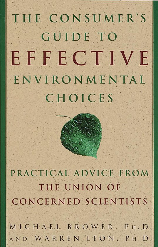 The Consumer's Guide to Effective Environmental Choices - cover