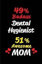 49% Badass Dental Hygienist 51 % Awesome Mom