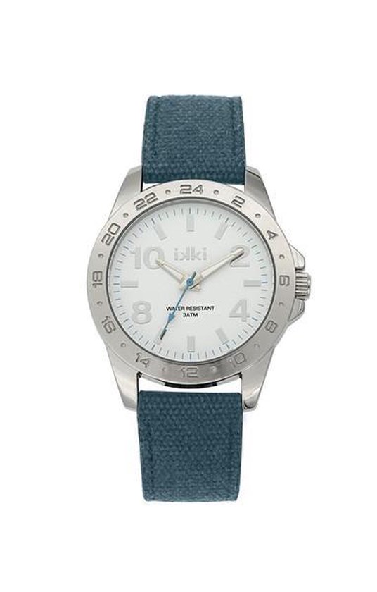 IKKI heren horloge blauw met zilver | bol.com