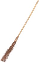 NINGBO PARTY SUPPLIES - Bamboe heksen bezem - 88 cm - Accessoires