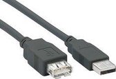 Ednet USB A (M/F), 1.5m USB-kabel 1,5 m Zwart