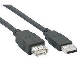 Ednet USB A (M/F), 1.5m USB-kabel 1,5 m Zwart