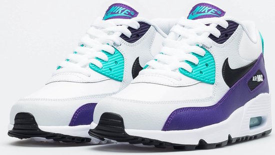 Nike Air Max 90 Essential Wit Zwart Paars Heren Sneaker