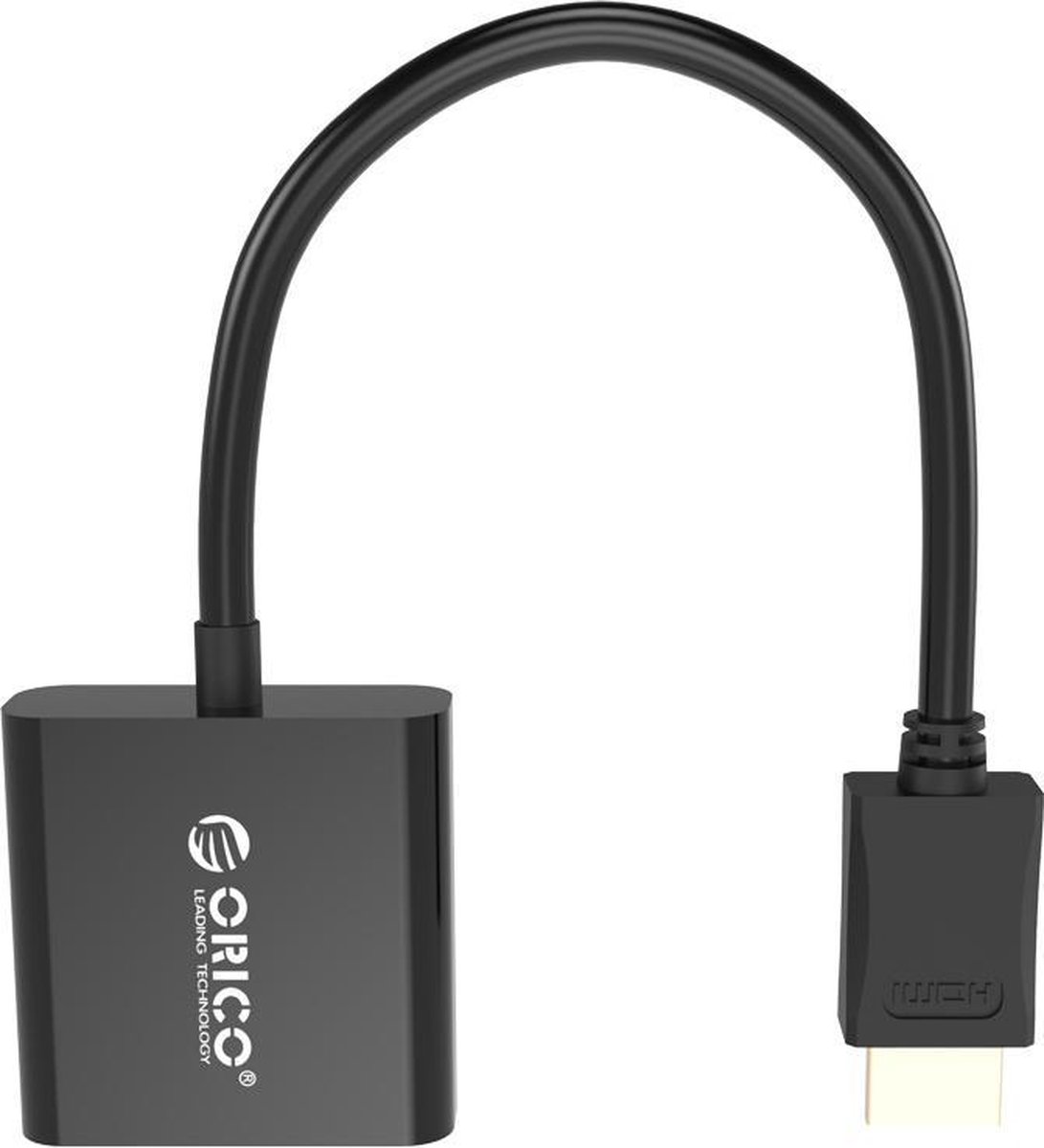 Orico Un adaptateur HDMI vers VGA - Full HD - plaqué or - 17 cm - noir -  Orico
