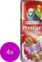 Versele-Laga Prestige Sticks Grasparkiet - Vogelsnack - 4 x Bosvruchten