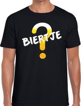 Oktoberfest Biertje tekst t-shirt zwart heren L