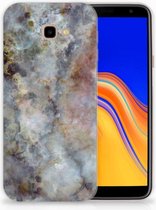 TPU Siliconen backcase Geschikt voor Samsung Galaxy J4 Plus (2018) Design Marmer Grijs