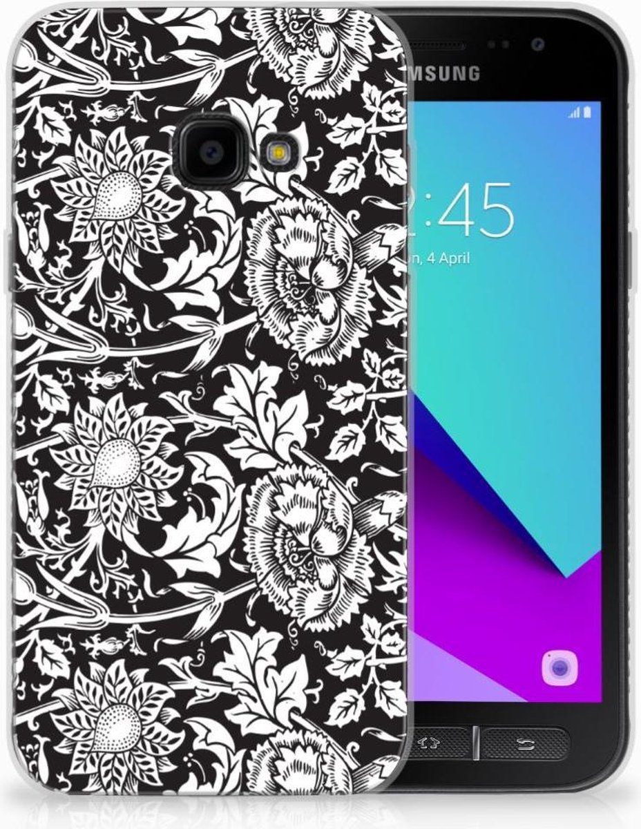 Samsung Galaxy Xcover 4 | Xcover 4s TPU Case Black Flowers