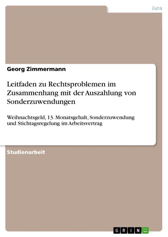 Leitfaden zu Rechtsproblemen im Zusammenhang mit der Auszahl ... - cover