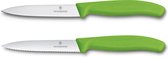 Victorinox SwissClassic Couteau d'office - 2 pièces: lisse et dentelé - vert