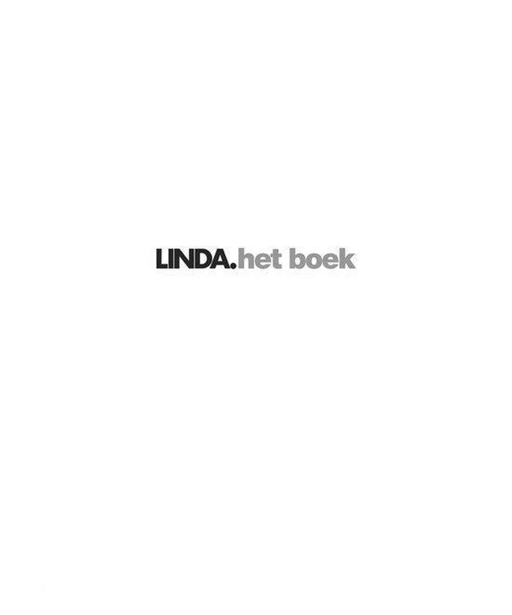 Witte pagina met de tekst 'LINDA. het boek'.