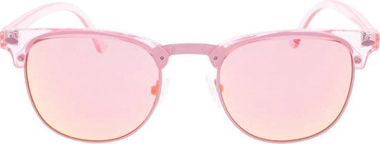 Portier theorie werkgelegenheid Sunheroes Zonnebril MILA Classic - Transparant roze montuur - Spiegelend roze  glazen | bol.com