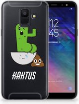 Geschikt voor Samsung Galaxy A6 (2018) Uniek TPU Hoesje Cactus Poo