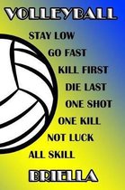 Volleyball Stay Low Go Fast Kill First Die Last One Shot One Kill Not Luck All Skill Briella