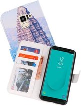 Temple 1 Bookstyle Hoesje Samsung Galaxy J6 2018
