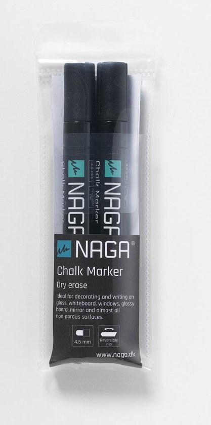NAGA Marker Krijt 2 per pak Zwart | bol.com