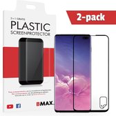 2-pack BMAX geschikt voor Samsung Galaxy S10 Plus Screenprotector | Full Cover Beschermfolie | Werkt met Vingerafdruk | Ultra Clear PET | Onzichtbaar Display Folie
