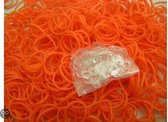 Hobbystiekjes oranje - 600 stuks + 24 clips