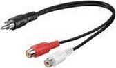 Microconnect RCA - 2xRCA, M-F audio kabel 0,2 m Zwart, Rood, Wit