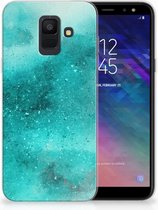 Geschikt voor Samsung Galaxy A6 (2018) Uniek TPU Hoesje Painting Blue