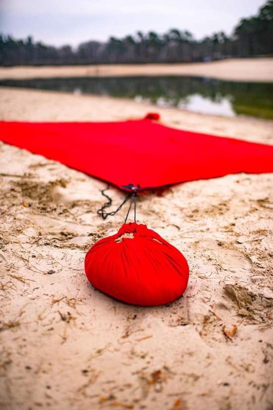 Tiptopshade Strandparasol Multifunctioneel Lichtgewicht - Rood/ Zwart - 5 Persoons — afbeelding 4