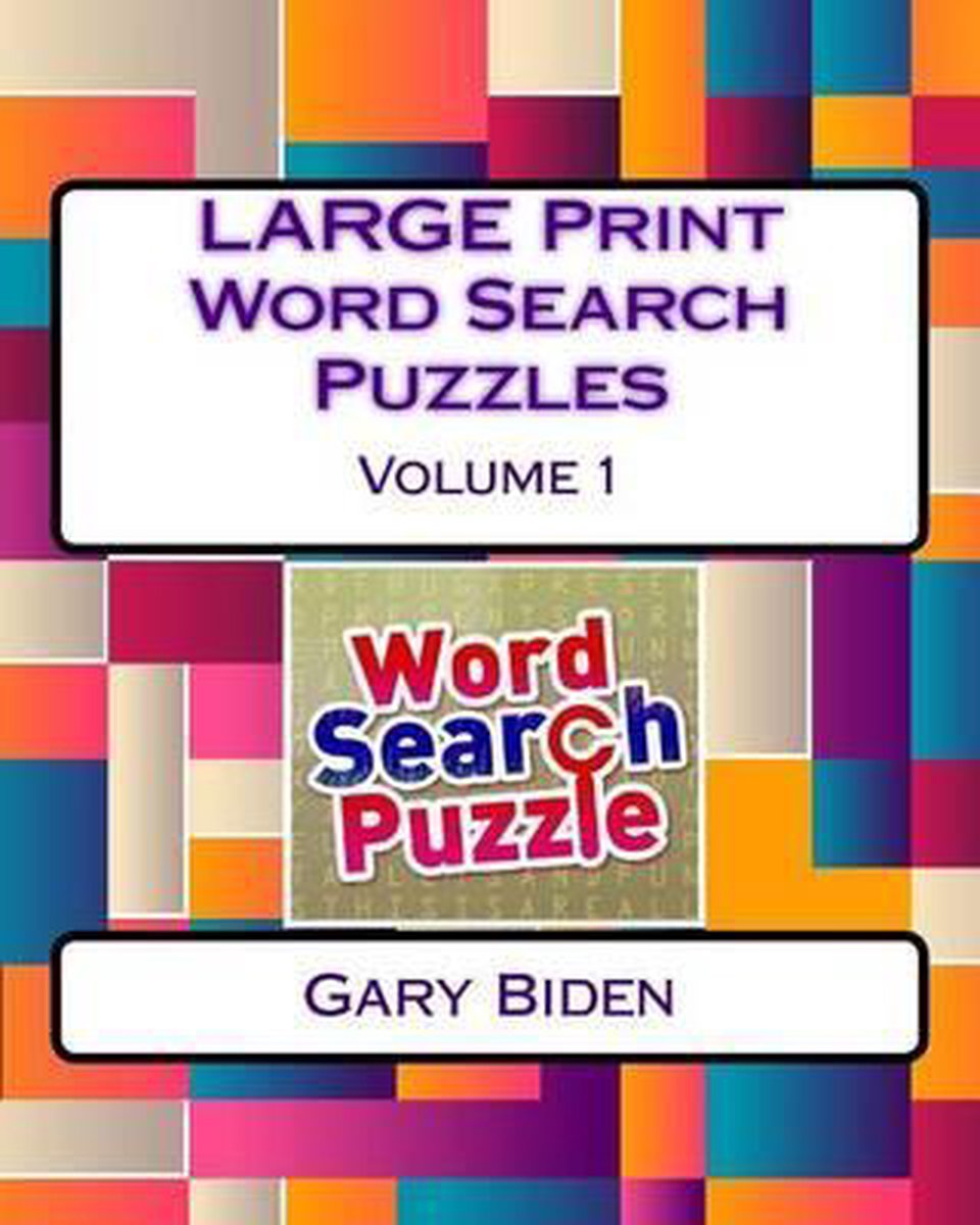 LARGE Print Word Search Puzzles