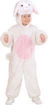 """Wit met roze konijnenkostuum voor kinderen - Kinderkostuums - 98/104"""