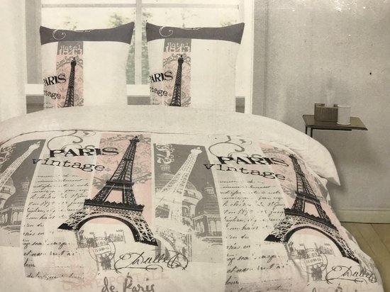 bedding - dekbedovertrek Paris vintage 100% | bol.com