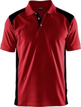 Blåkläder 3324-1050 Poloshirt Piqué Rood/Zwart maat L