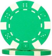 Pokerchip Dice Chip - Groen - 11,5 gram - 25 stuks