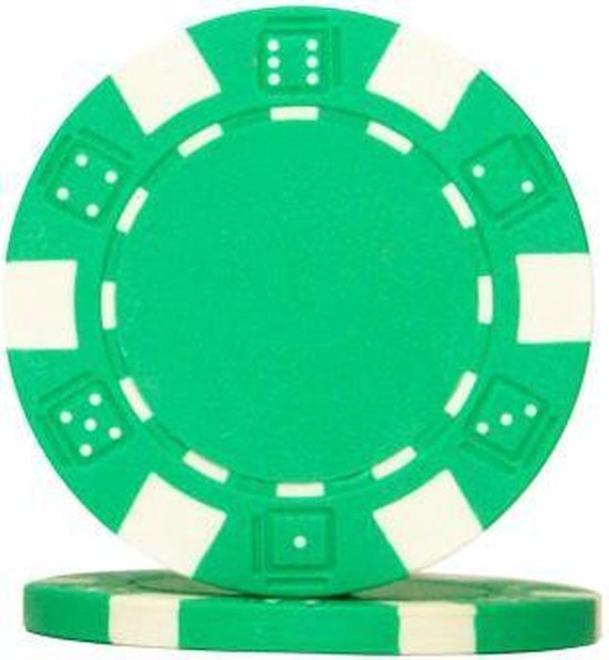 Afbeelding van het spel Pokerchip Dice Chip - Groen - 11,5 gram - 25 stuks