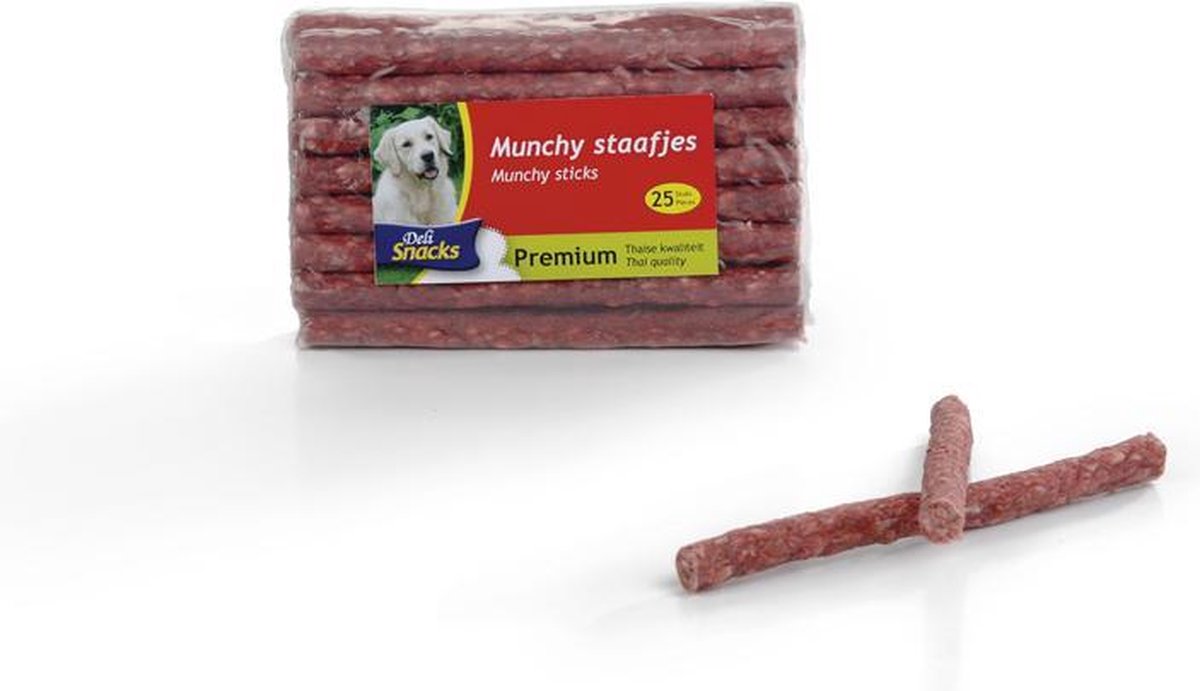 Deli Thaise Munchy staaf Rood 25 st - 9 à 10 mm lang